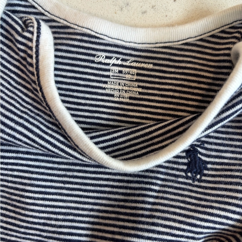 Ralph Lauren Baby Boys Stripe & Bear Printed Short Sleeve Bodysuit 2-Pack - Picture 4 of 5